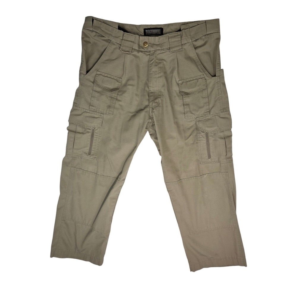 Blackhawk Mens Lightweight Tactical Pants Khaki Tan Ripstop Cargo 34x32
